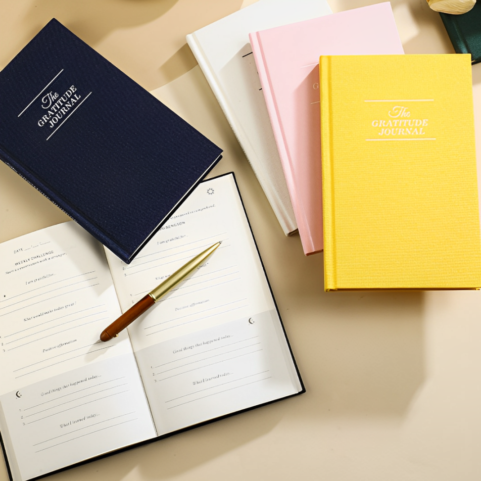 Leauni PU Leather A5 Gratitude Journal Reflection Notebook Leauni