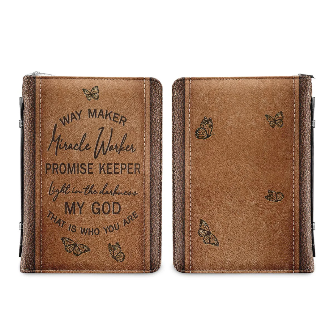 Leauni Personalized " Way Maker Miracle Worker" Bible Cover Case Leauni