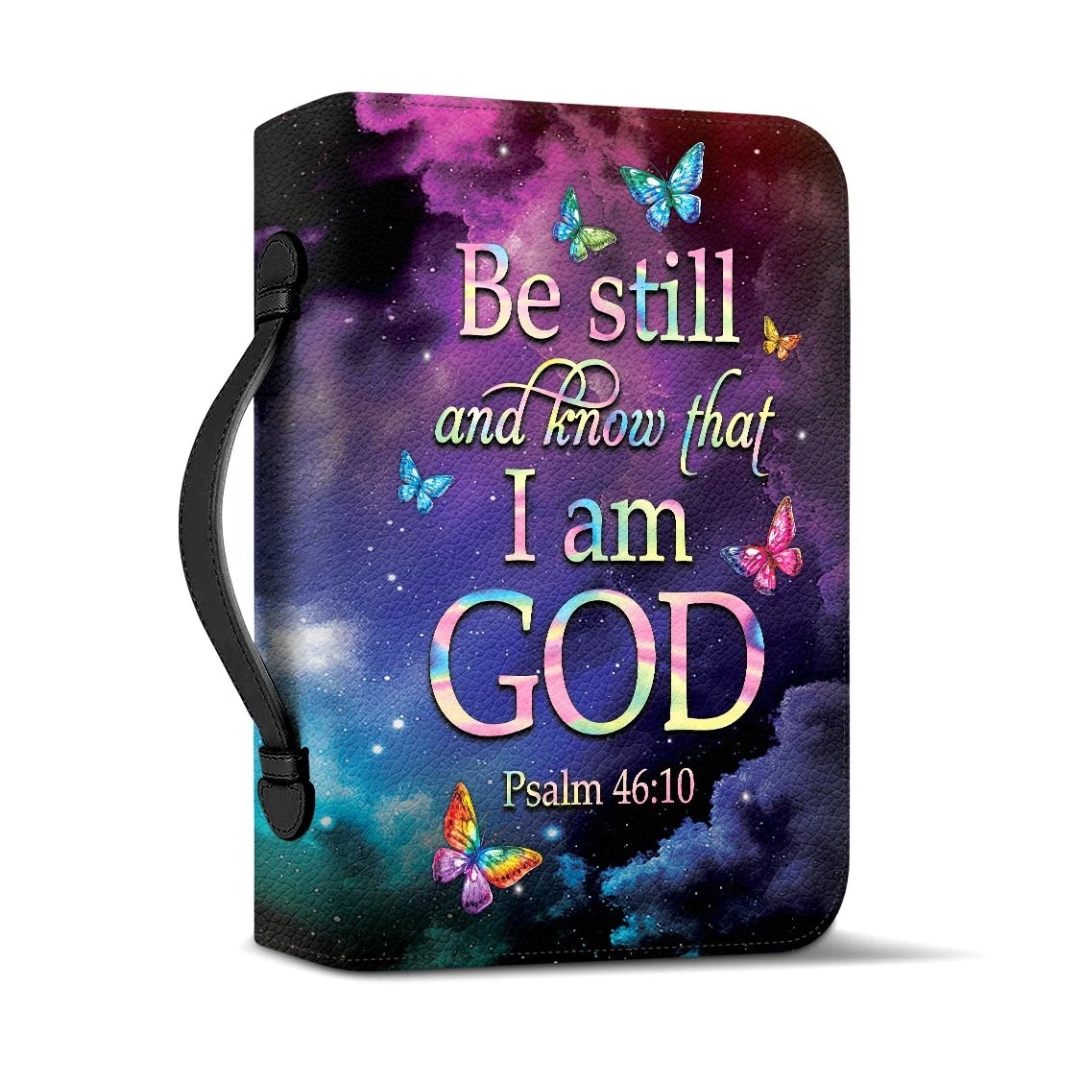 Leauni Personalized " Be Still and Know That I am God " Bible Cover Case Leauni
