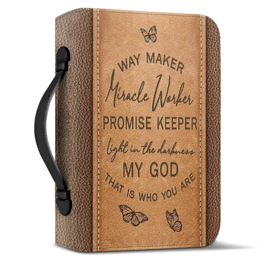 Leauni Personalized " Way Maker Miracle Worker" Bible Cover Case Leauni