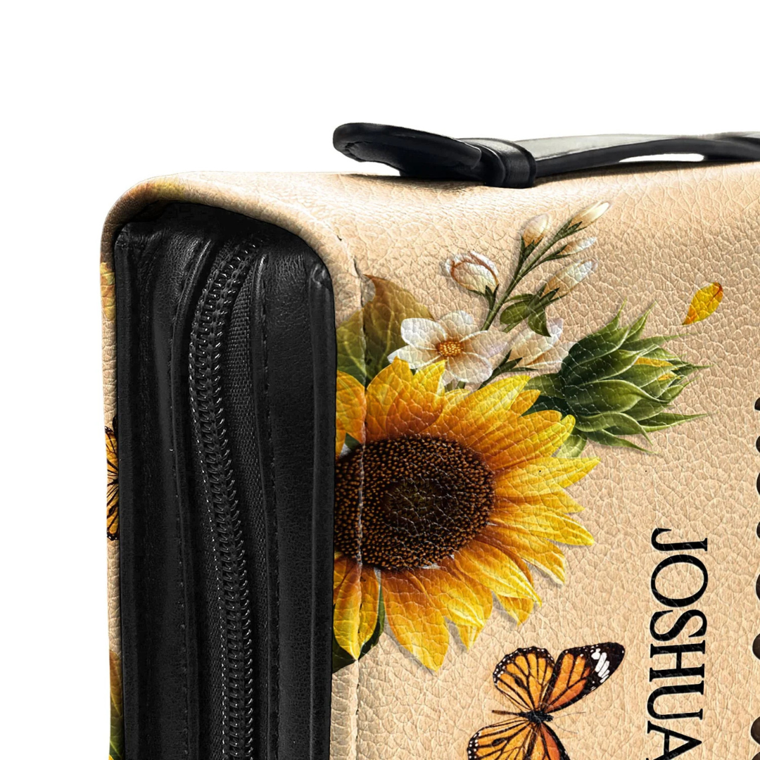 Leauni Personalized " Be Strong Be Brave Be Fearless" Bible Cover Case Leauni