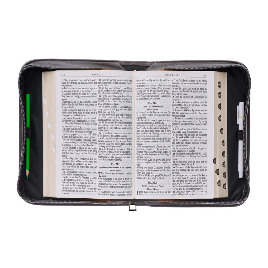 Leauni Personalized Faux Leather Bible Cover Case " I Can Only Imagine Butterfly Flower" Leauni