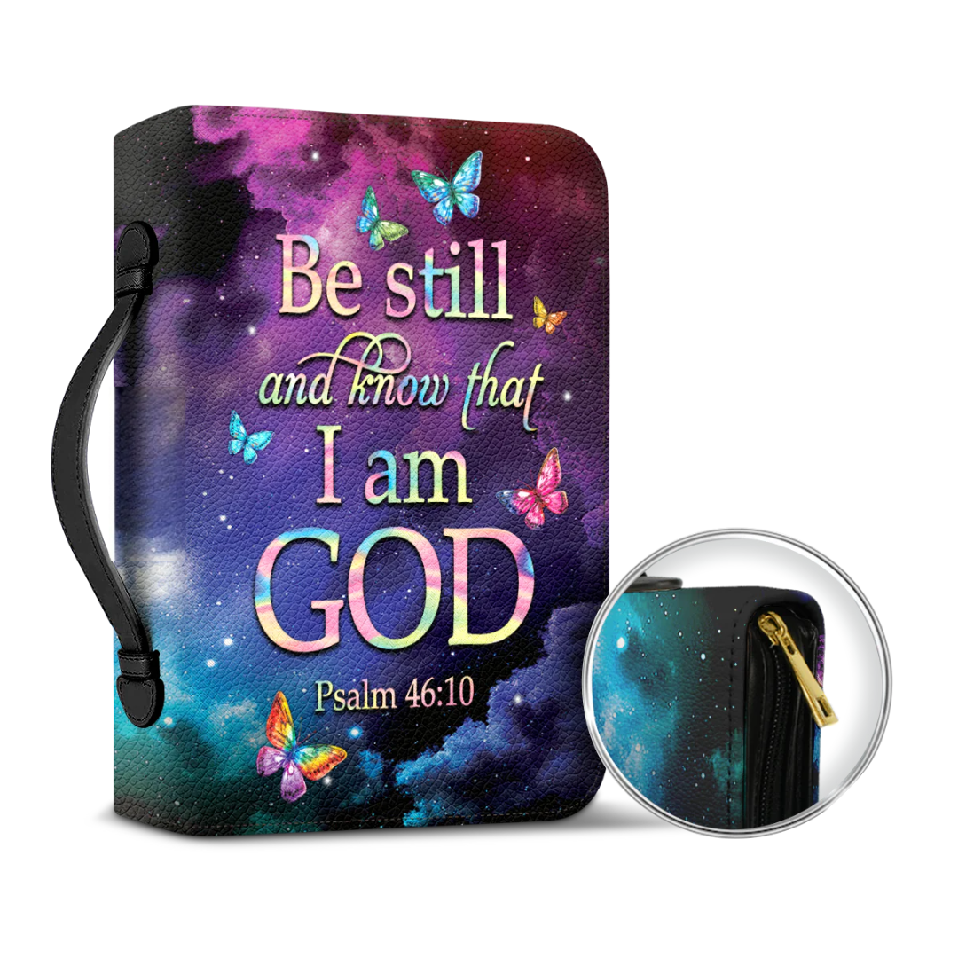 Leauni Personalized " Be Still and Know That I am God " Bible Cover Case Leauni