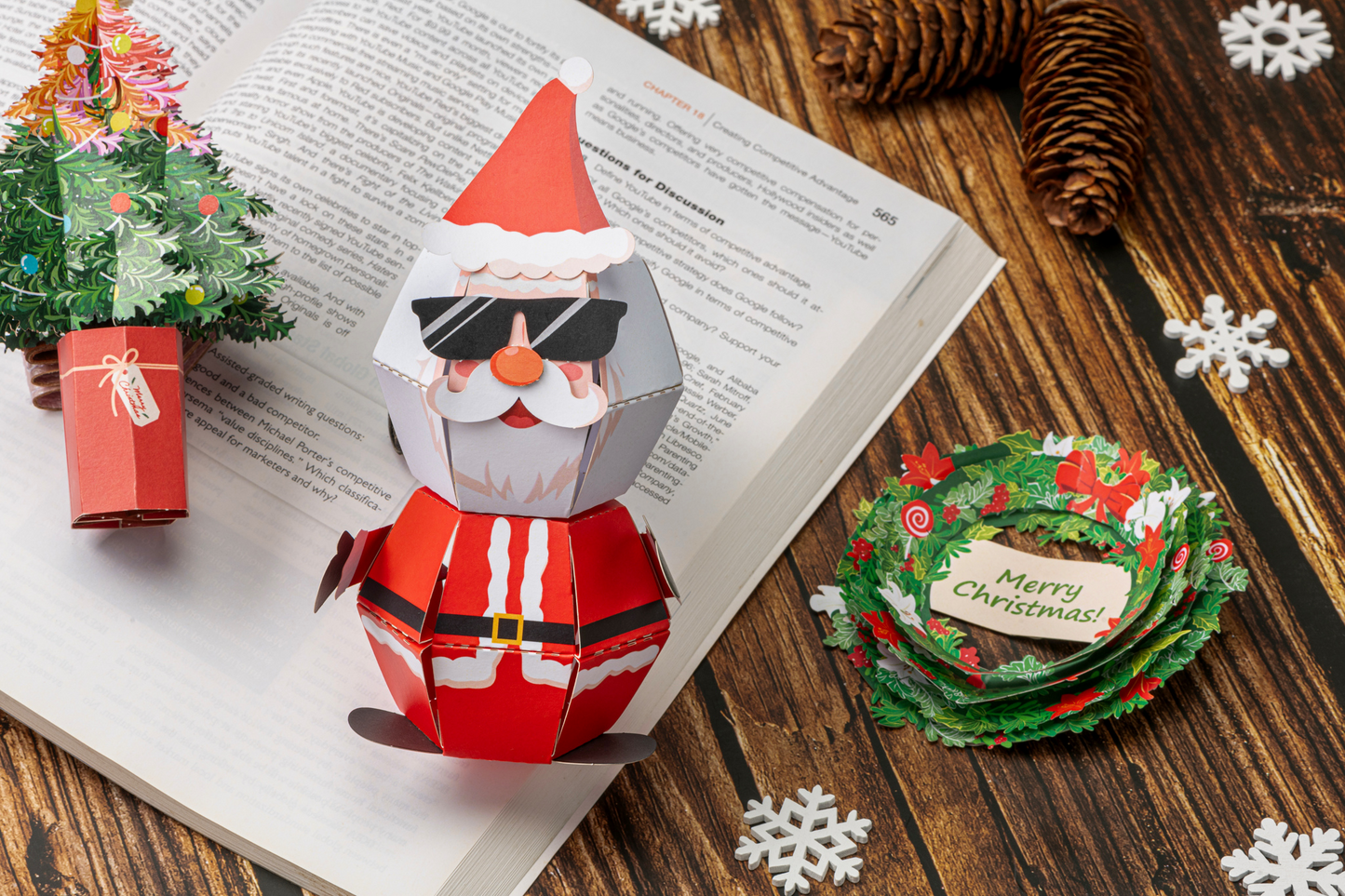 Leauni Christmas Design 3D Pop-up Bookmark - Special Edition - (Best Xmas Gift For Book Lovers) Leauni