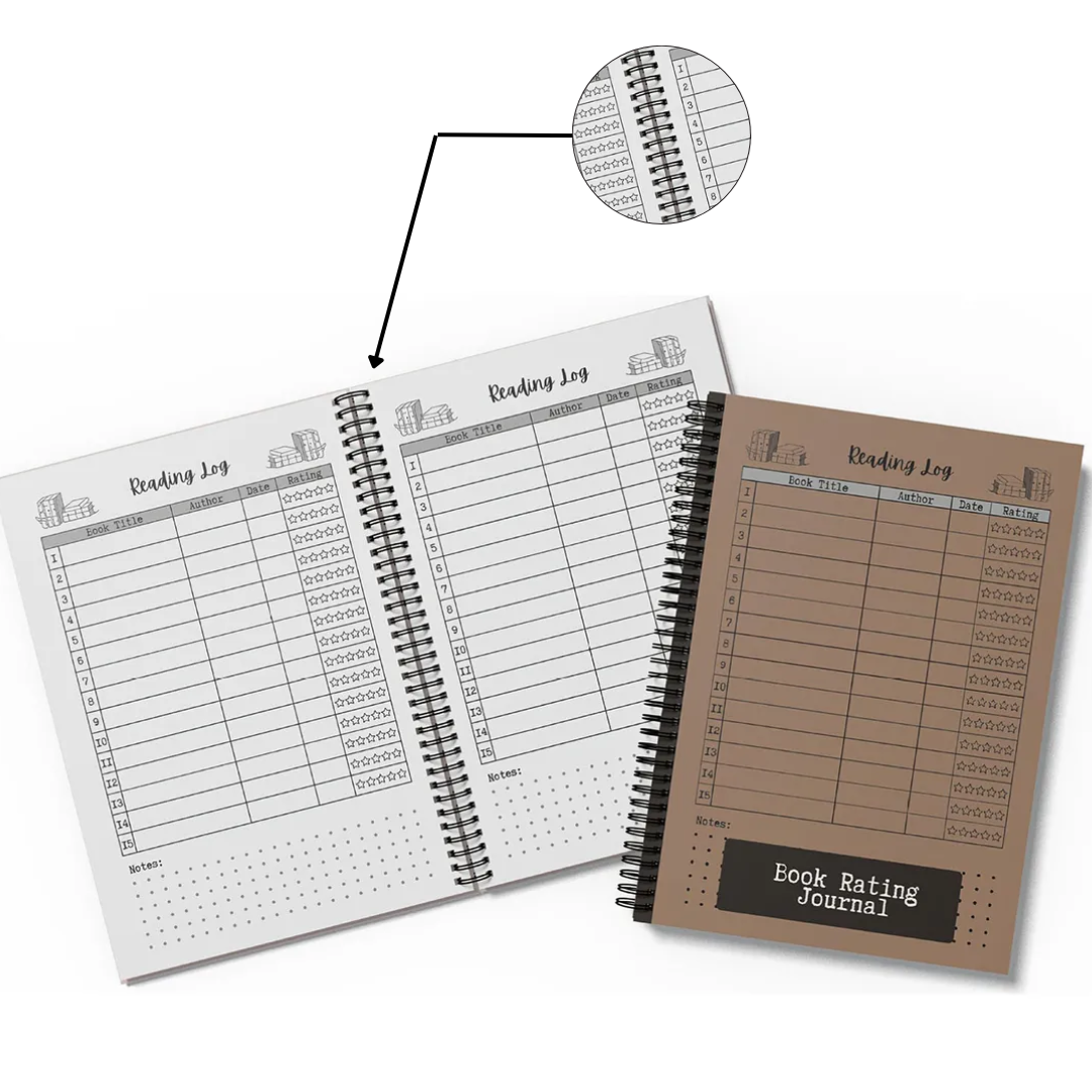 Leauni Book Rating Journal A5 Spiral Binding Leauni
