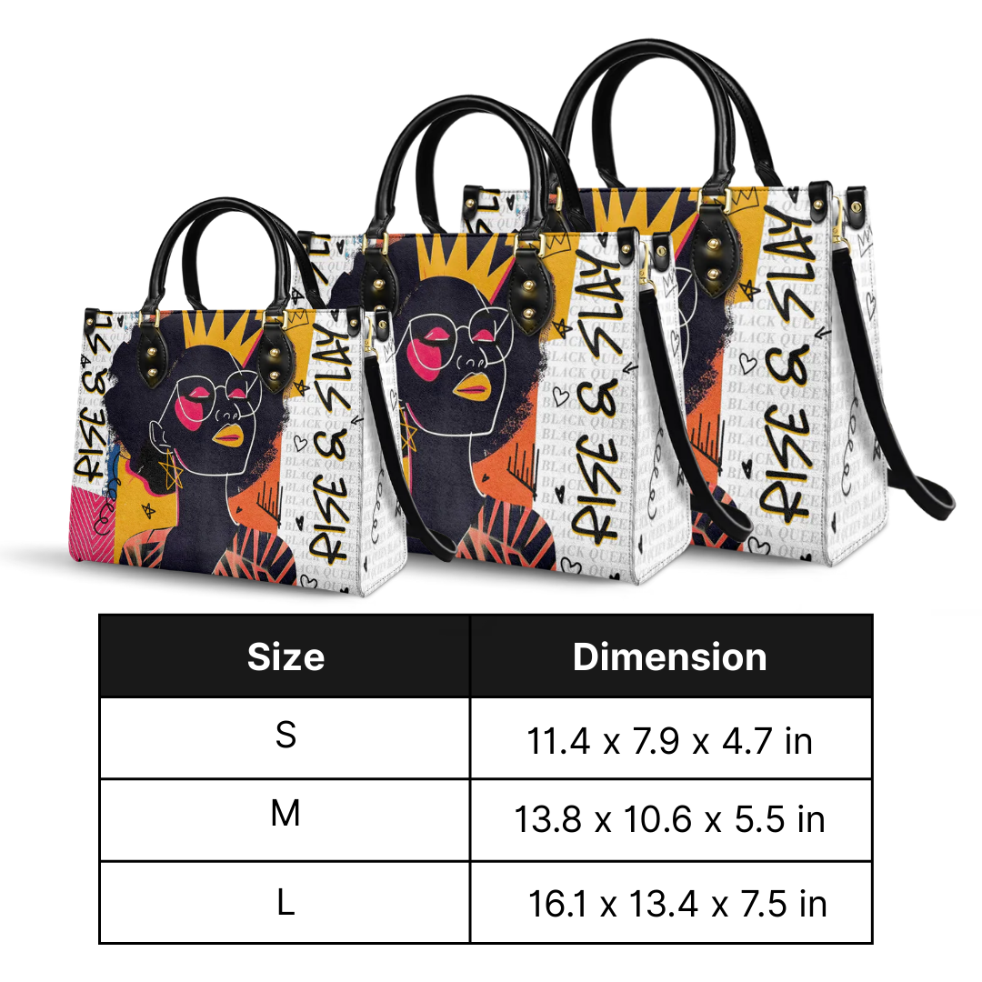 Leauni Personalized Leather Handbags Casual Shoulder Black Queens Tote Bag Fashion Design Leauni