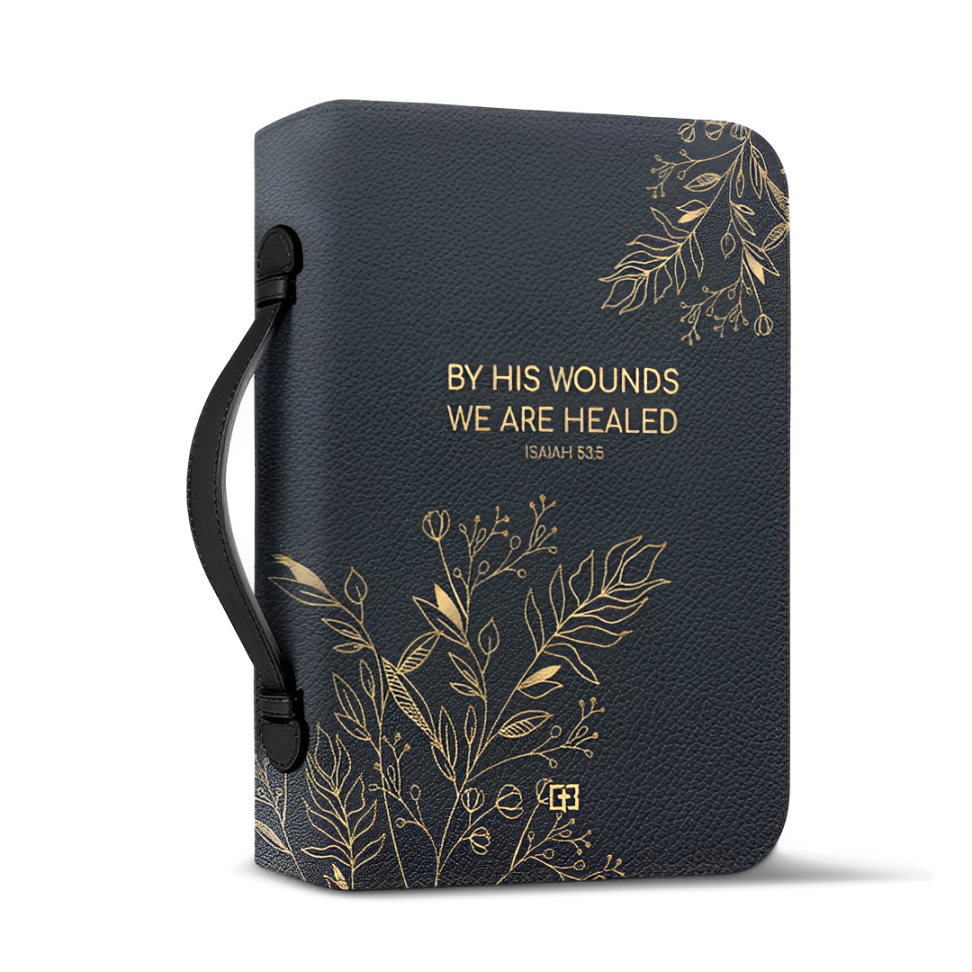 Leauni "By His Wounds We Are Healed" Bible Cover Leauni