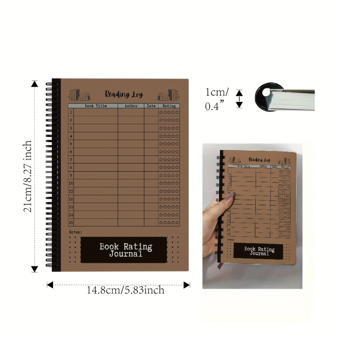 Leauni Book Rating Journal A5 Spiral Binding Leauni