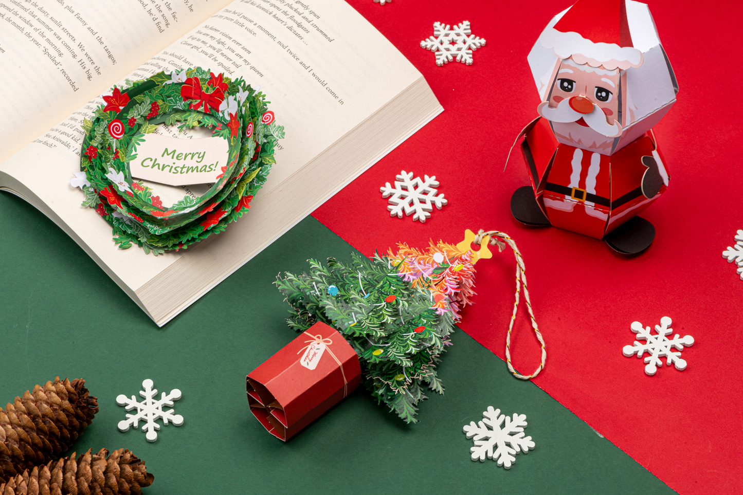 Leauni Christmas Design 3D Pop-up Bookmark - Special Edition - (Best Xmas Gift For Book Lovers) Leauni