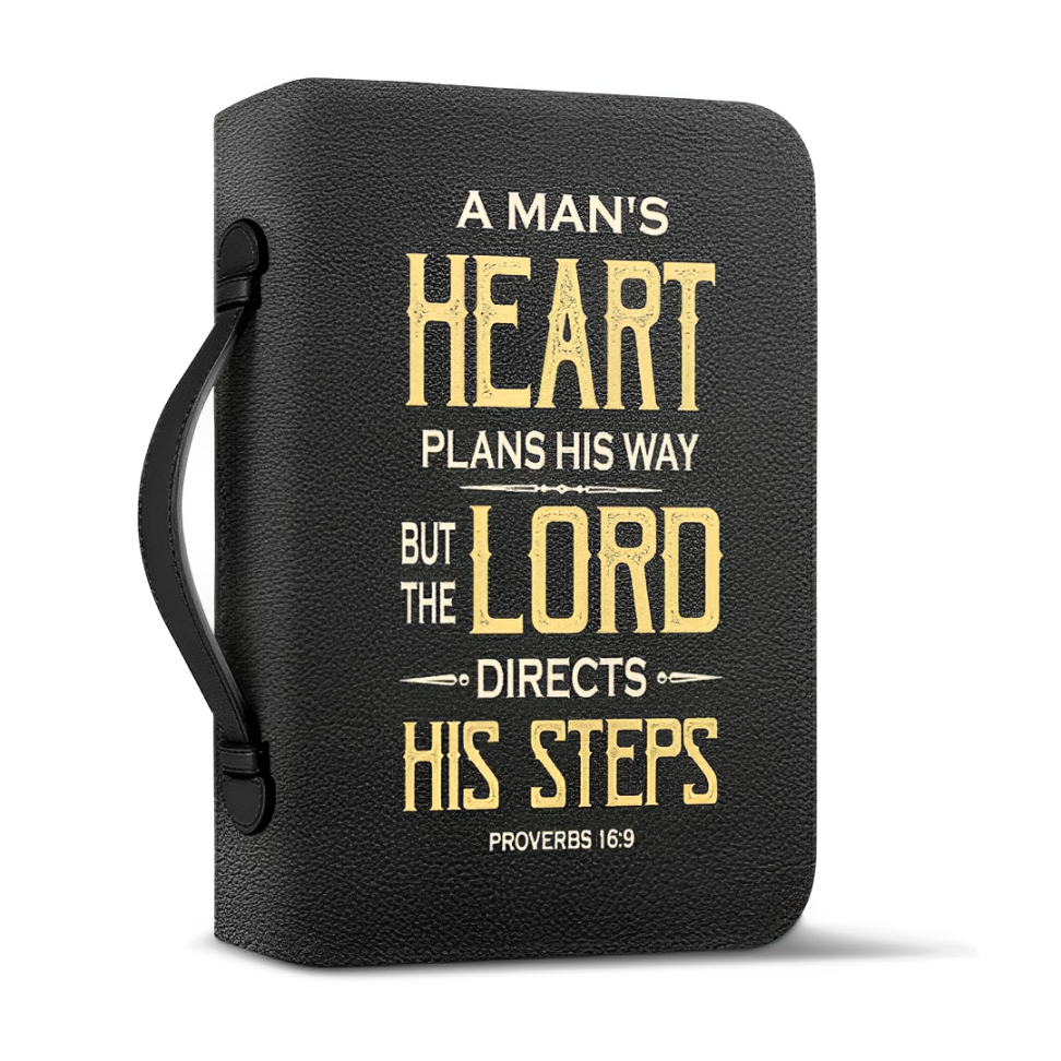 Leauni "A Man's Heart Plans His Way" Bible Cover Leauni
