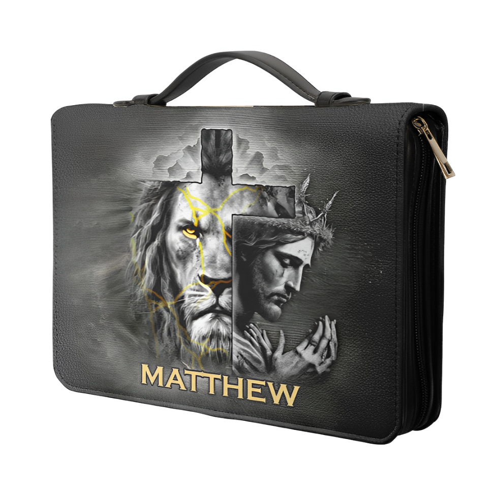 Leauni "A Man's Heart Plans His Way" Bible Cover Leauni