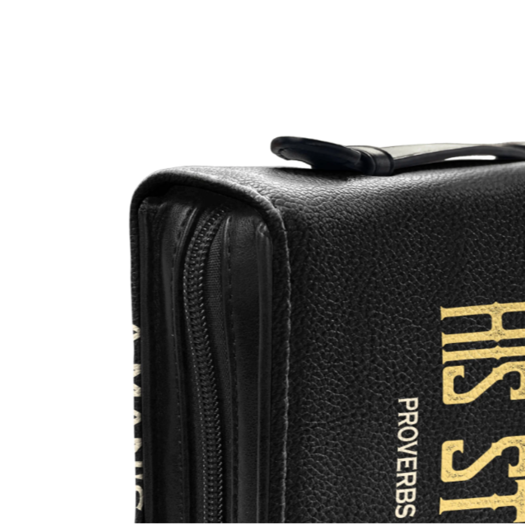Leauni "A Man's Heart Plans His Way" Bible Cover Leauni