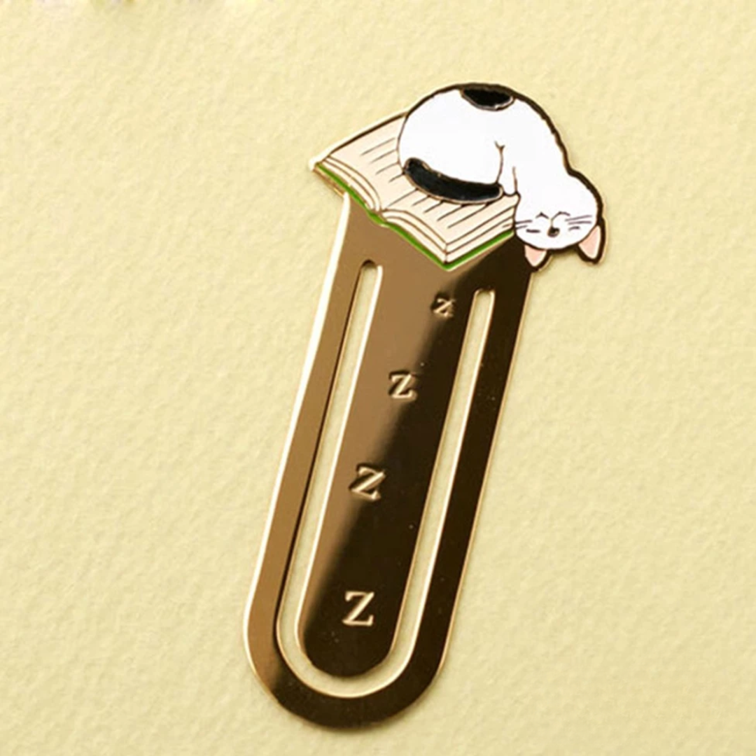 Leauni Metal Cat Bookmark Cute Firm Clip-on Reading Book Charm Leauni
