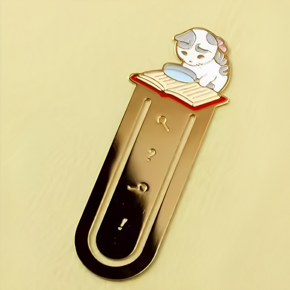 Leauni Metal Cat Bookmark Cute Firm Clip-on Reading Book Charm Leauni