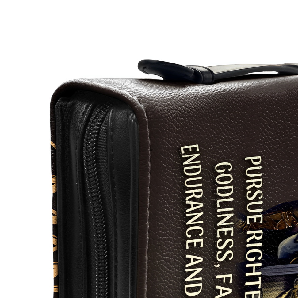 Leauni Lion And Knight "Man Of God" Bible Cover Leauni