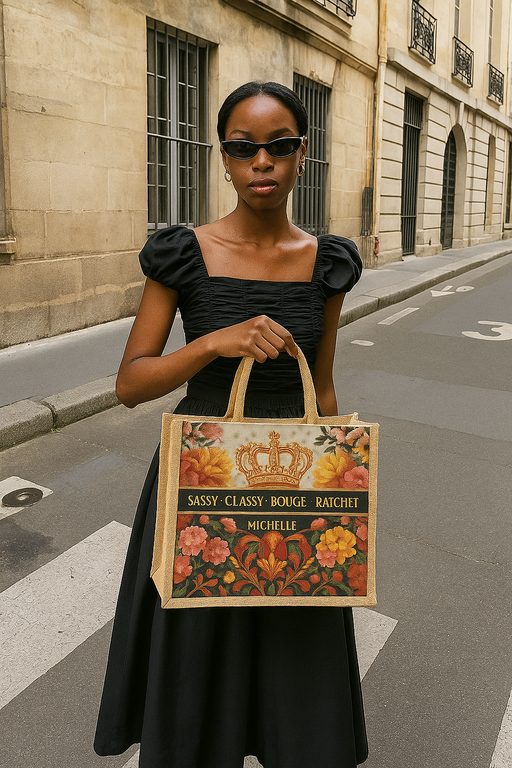 Leauni Sac fourre-tout en jute personnalisé pour femmes élégantes et puissantes