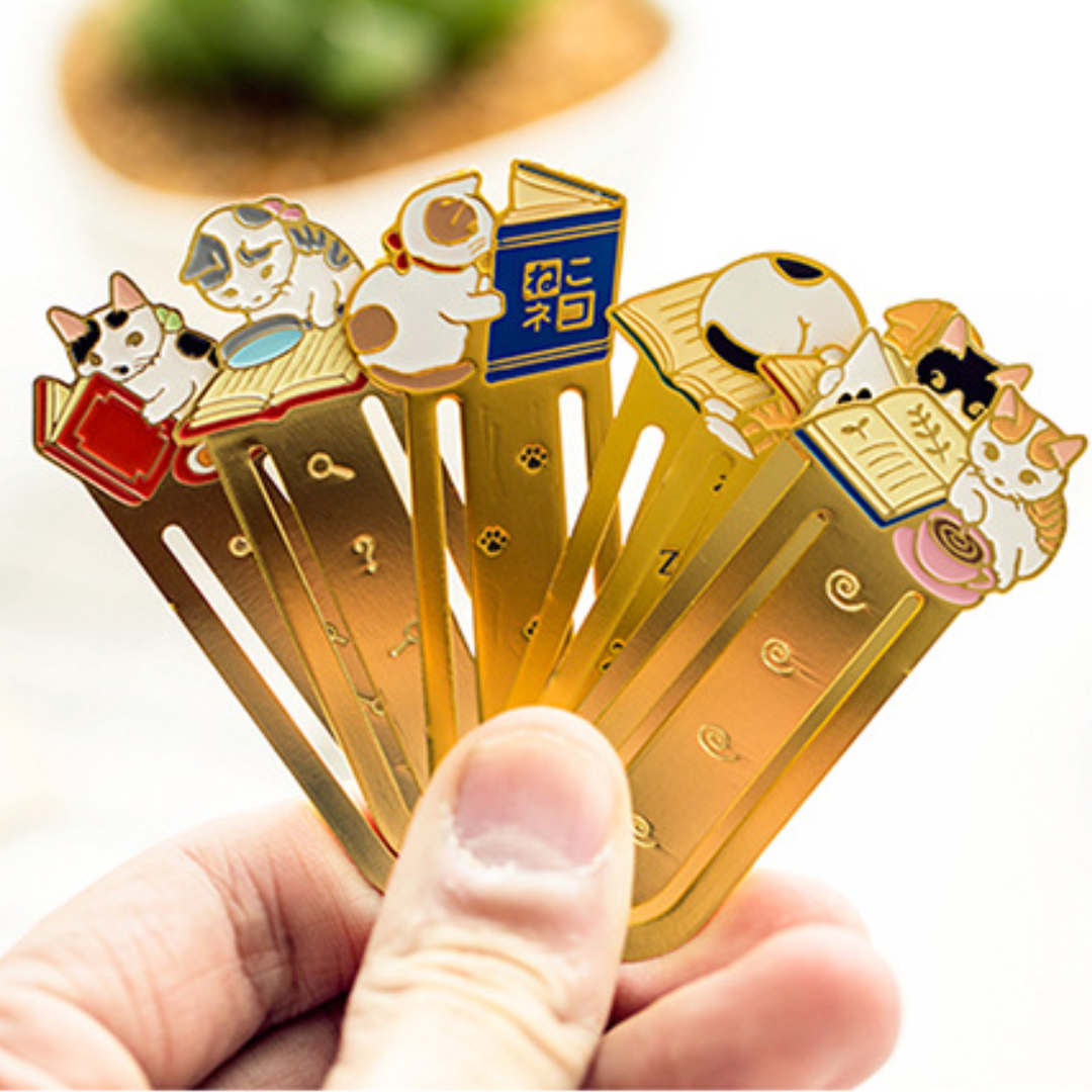 Leauni Metal Cat Bookmark Cute Firm Clip-on Reading Book Charm Leauni