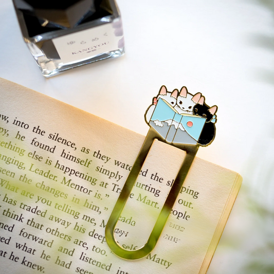 Leauni Metal Cat Bookmark Cute Firm Clip-on Reading Book Charm Leauni