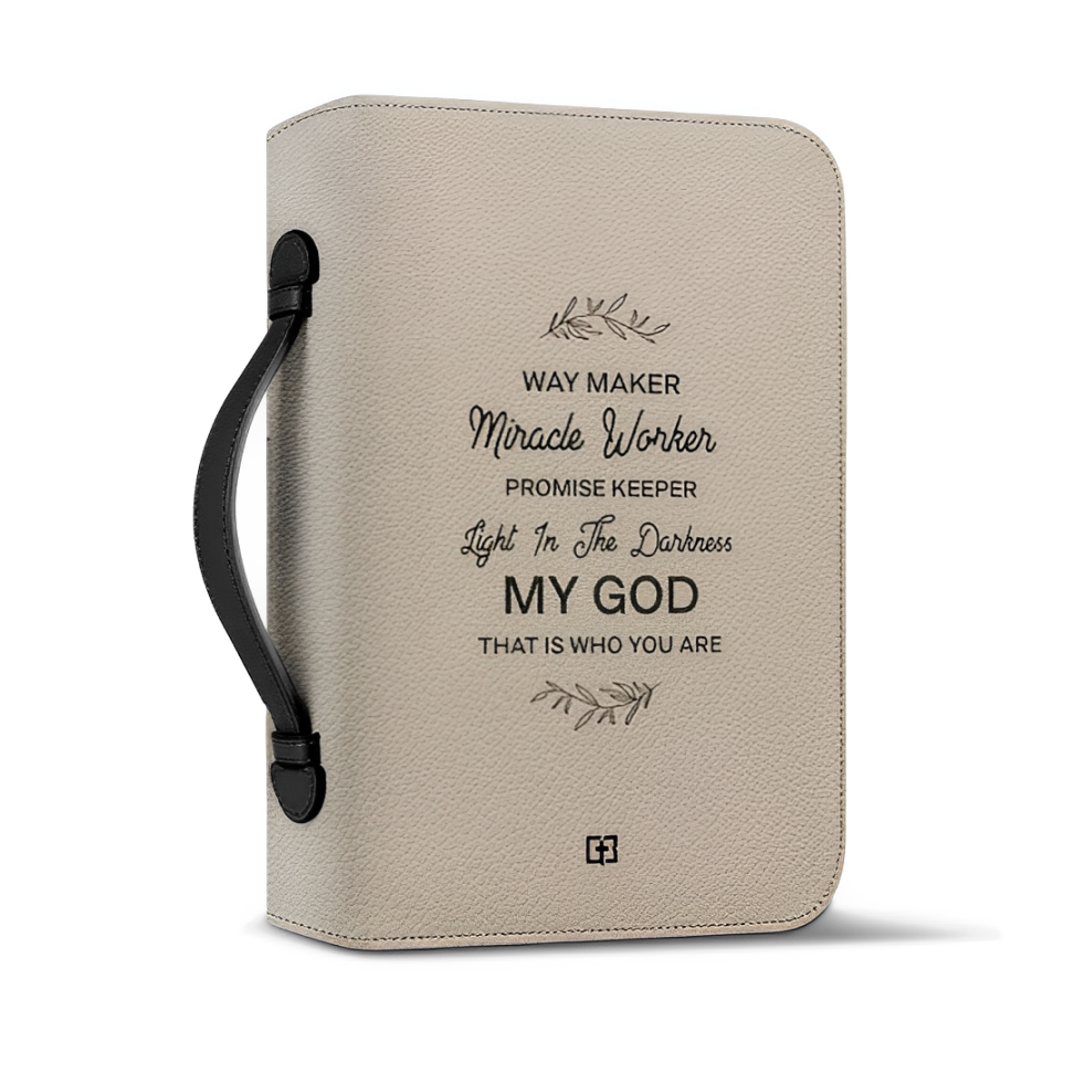 Leauni Minimalism Daisy "Way Maker Miracle Worker" Bible Cover Leauni