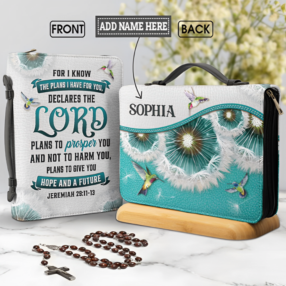 Leauni Dandelions "Plans To Give You Hope And A Future" Bible Cover Leauni