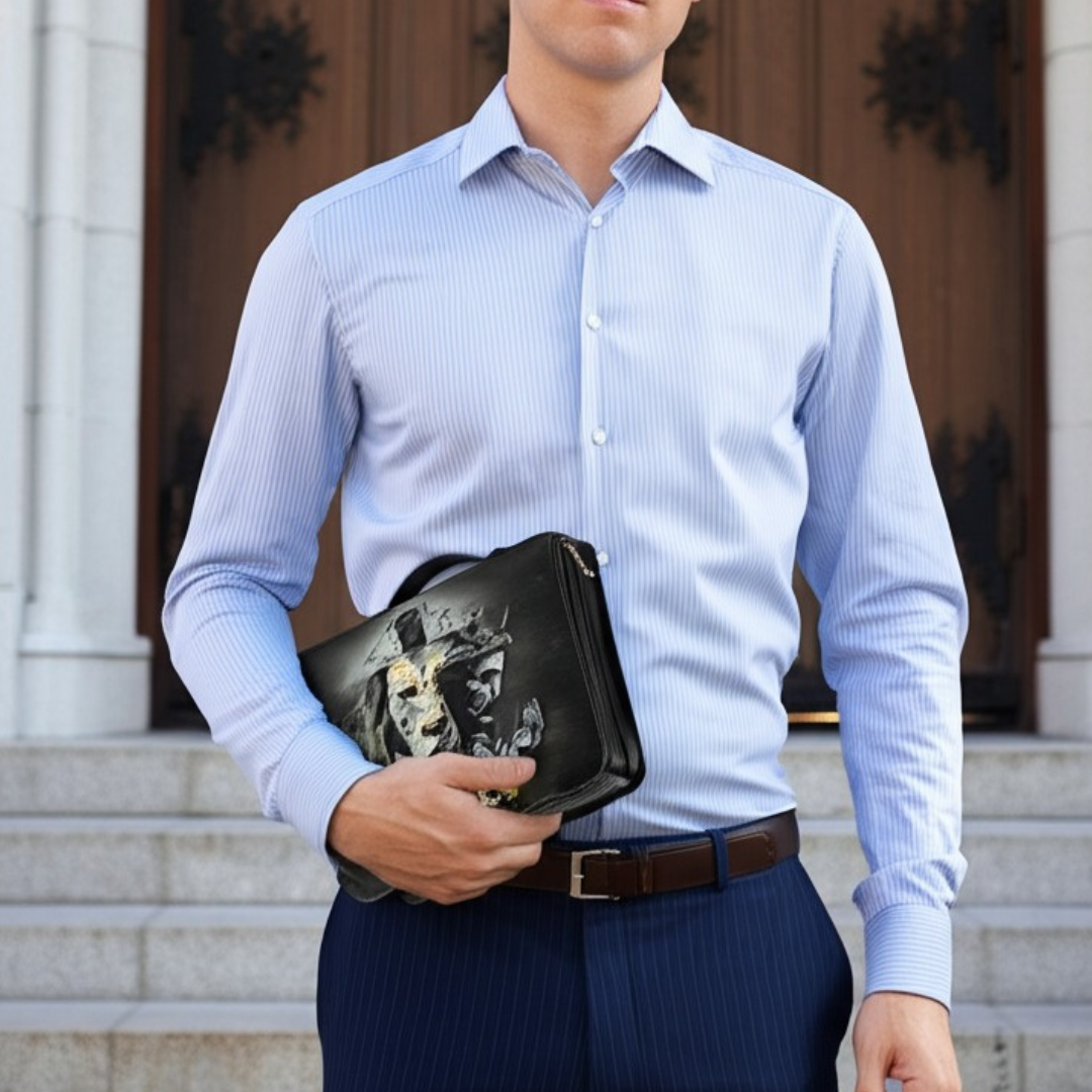Leauni "A Man's Heart Plans His Way" Bible Cover Leauni