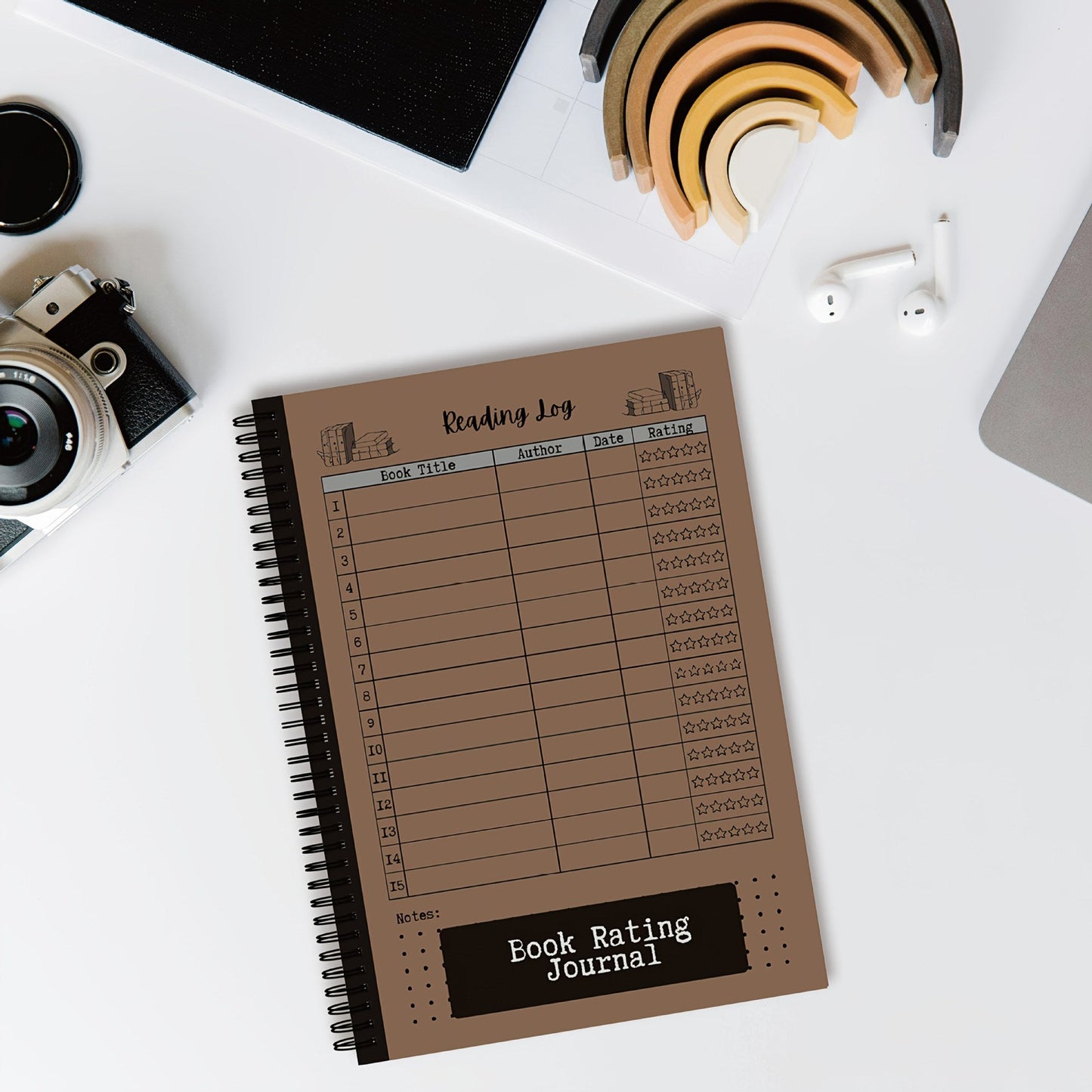 Leauni Book Rating Journal A5 Spiral Binding Leauni