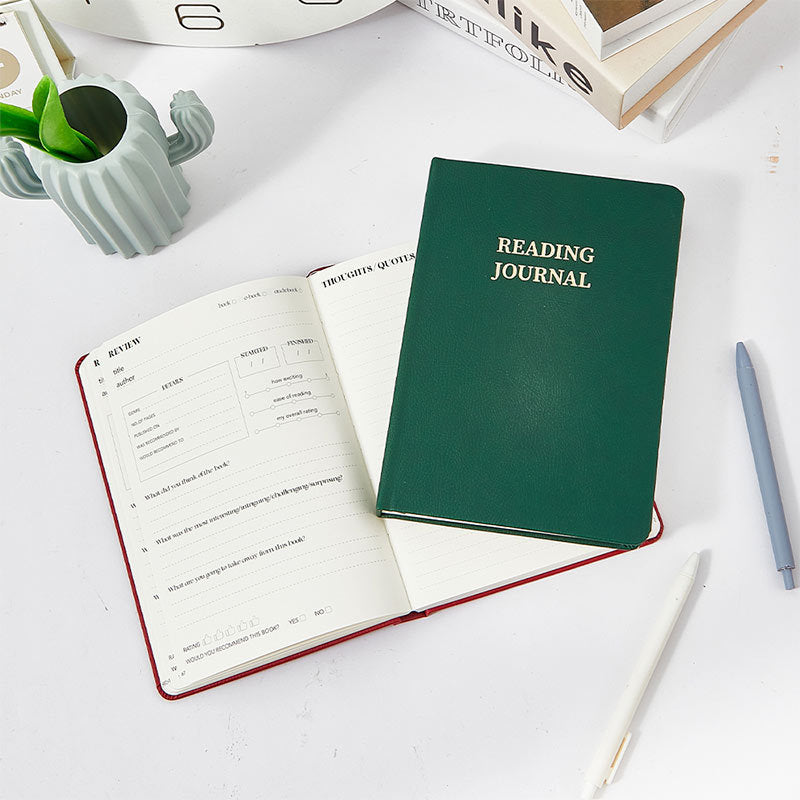 Leauni PU Leather Hardcover Reading Journal | Must-Have Item For Book Lovers, Students, Scholars Leauni