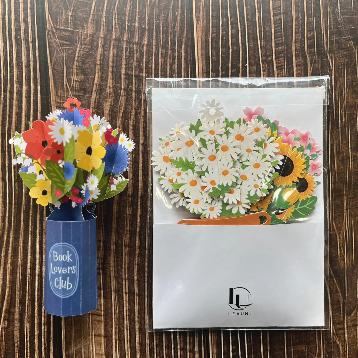 Leauni Elegant Flower Bouquet 3D Pop-up Bookmark - New Pop-Mark (Best Gift For Book Lover) Leauni