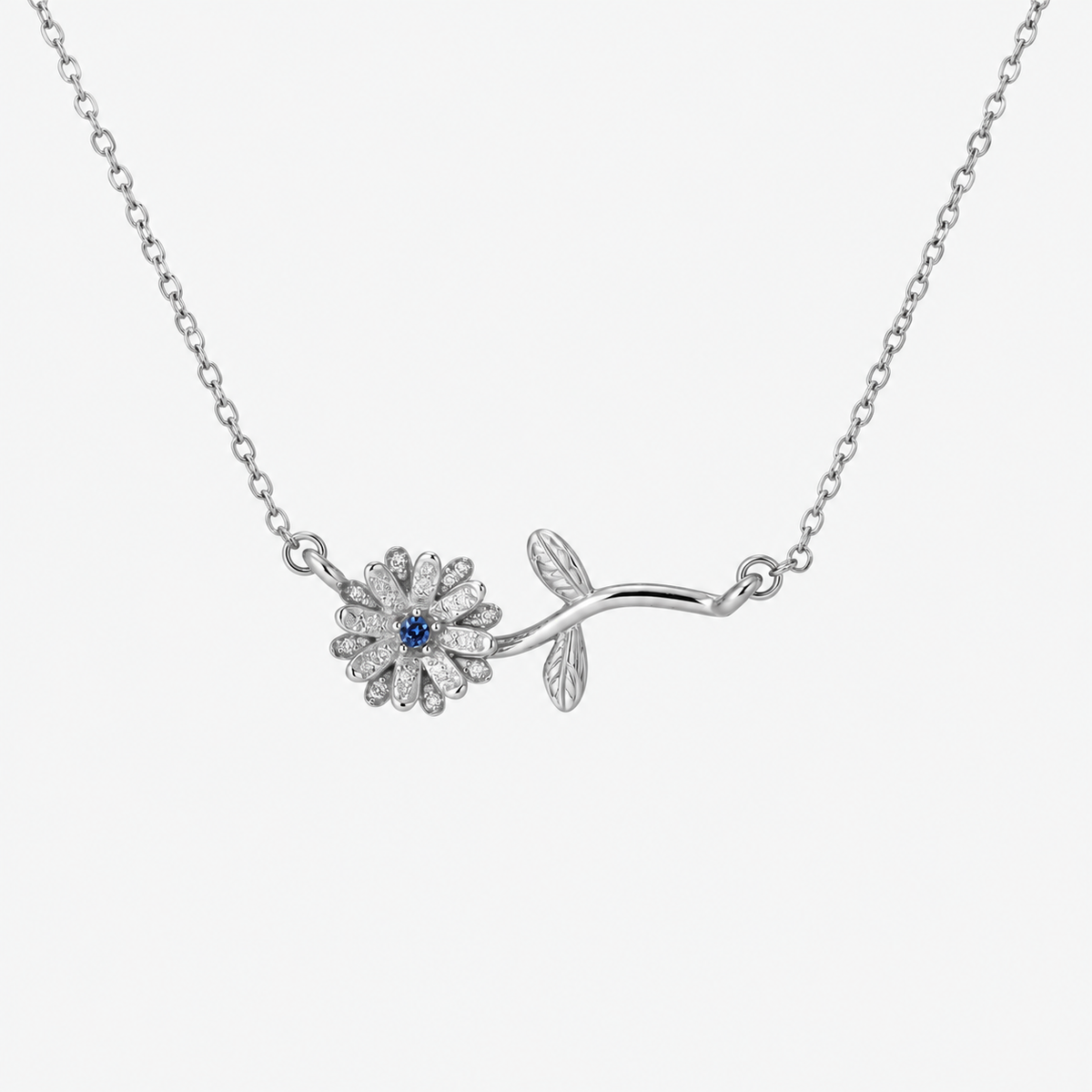 Personalized Birthstone Birth Flower Necklace