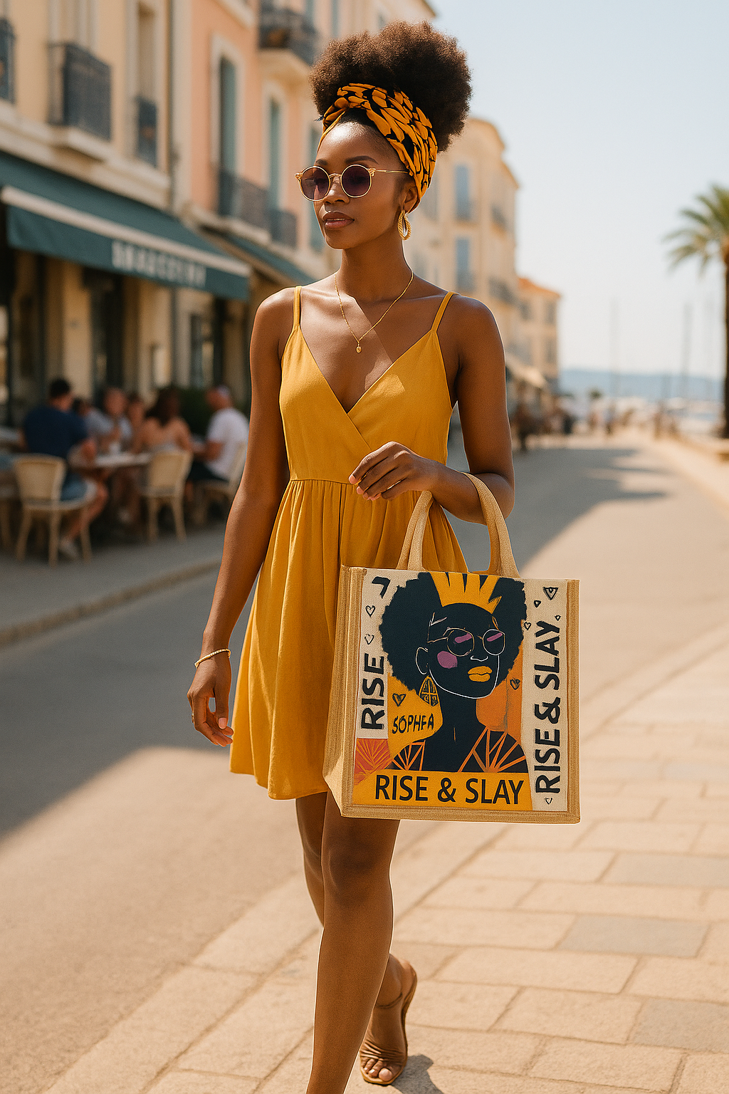 Leauni Sac fourre-tout en jute personnalisé pour femmes élégantes et puissantes