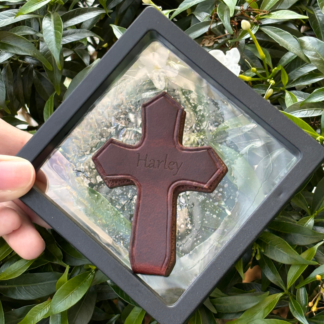 Leauni Cross Bookmark/Money Clip Grain Leather Personalized Engraved Leauni