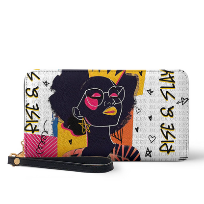 Leauni Premium Leather Long Wallet for Black Queen