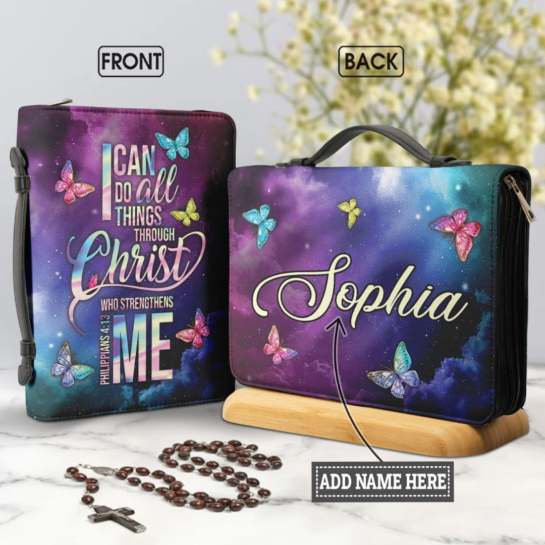 Leauni Personalized " Faith I Can Do All Things " Bible Cover Case Leauni