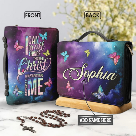 Leauni Personalized " Faith I Can Do All Things " Bible Cover Case Leauni