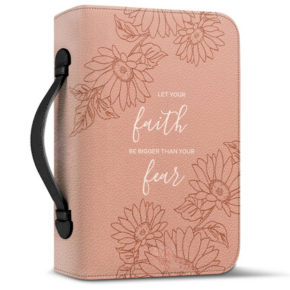 Leauni Personalized " Let Your Faith Be Bigger Than Your Fear" Bible Cover Case Leauni