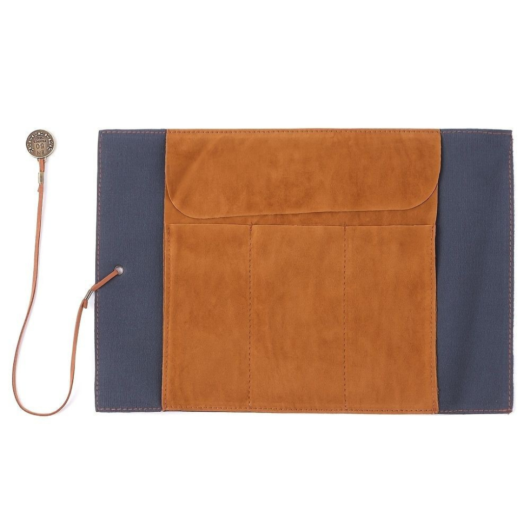 Leauni Treasure Map Roll-Up Pencil Pouch – Vintage-Style Pen and Pencil Holder Leauni