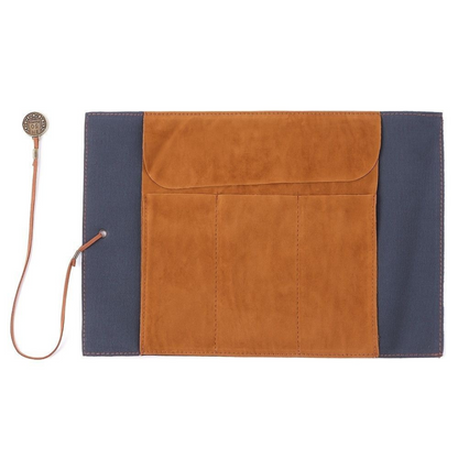Leauni Treasure Map Roll-Up Pencil Pouch – Vintage-Style Pen and Pencil Holder Leauni