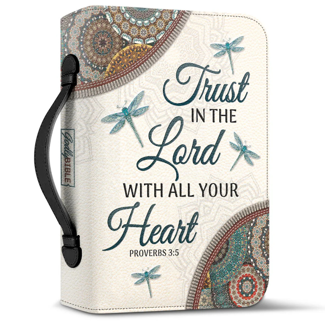 Leauni Personalized " Trust In The Lord With All Your Heart" Bible Cover Case Leauni