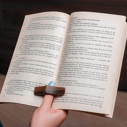 Leauni Wooden Thumb One-Hand Ergonomic Design Reading Book Page Holder Leauni