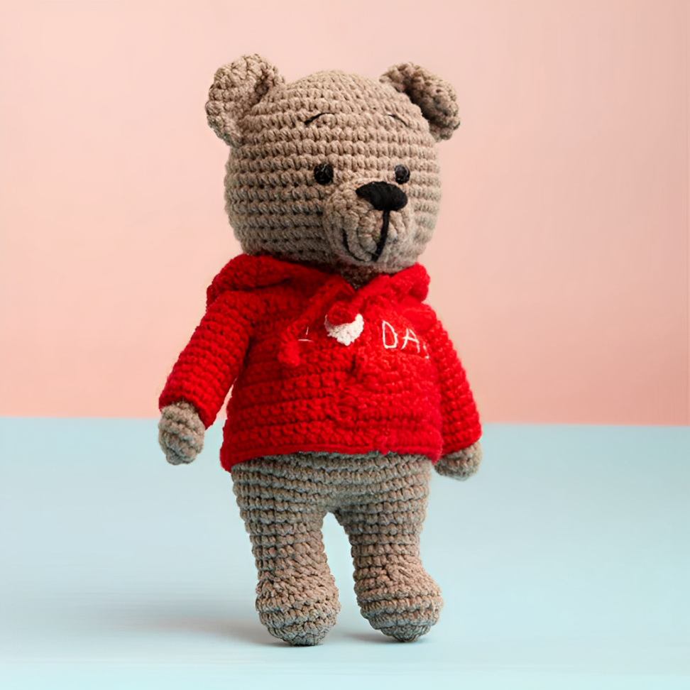 Leauni Carter & Bella The Bear Couple Crochet Stuffed Animal