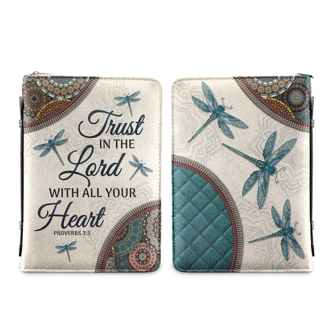 Leauni Personalized " Trust In The Lord With All Your Heart" Bible Cover Case Leauni