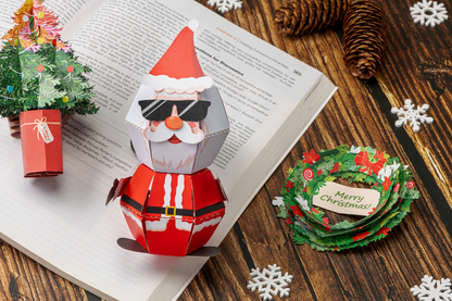 Leauni Christmas Design 3D Pop-up Bookmark - Special Edition - (Best Xmas Gift For Book Lovers)