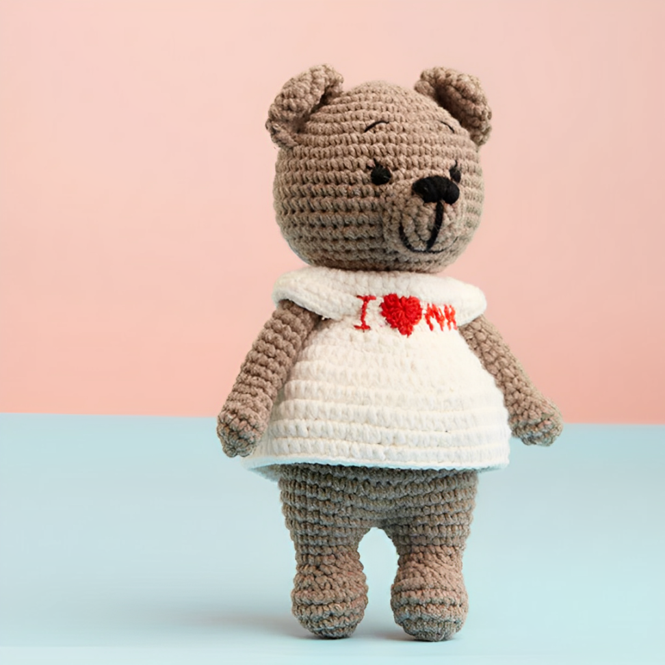 Leauni Carter & Bella The Bear Couple Crochet Stuffed Animal