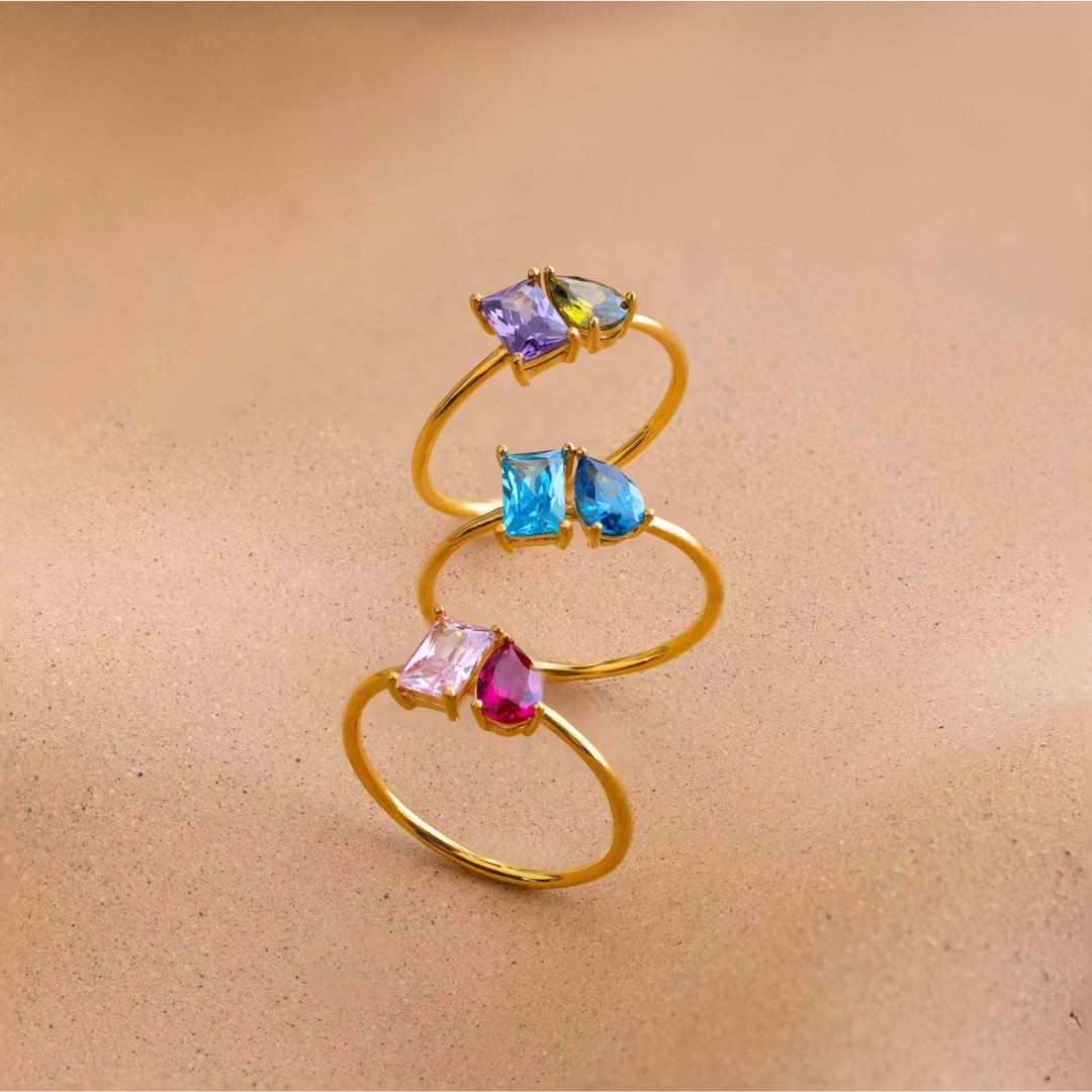 Personalized Toi Et Moi Birthstone Ring