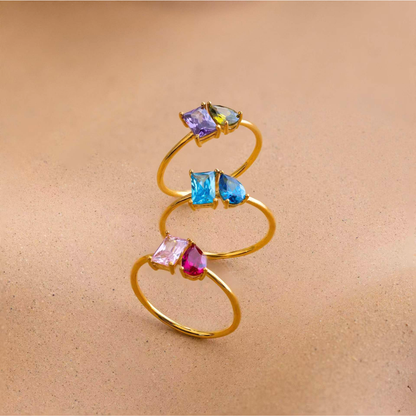 Personalized Toi Et Moi Birthstone Ring