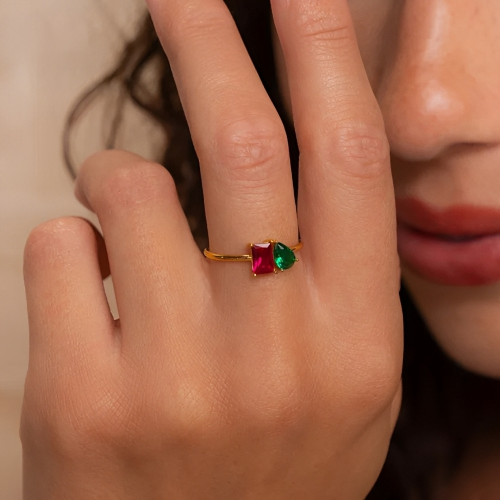 Personalized Toi Et Moi Birthstone Ring