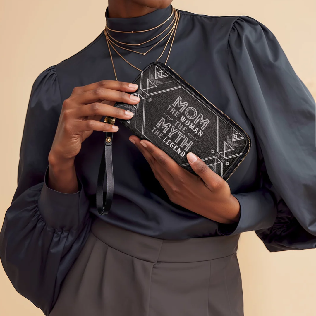 Leauni Portefeuille long en cuir de qualité supérieure pour une Reine noire