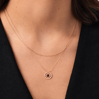 Personalized Photo Projection Necklace Compass Custom Gift