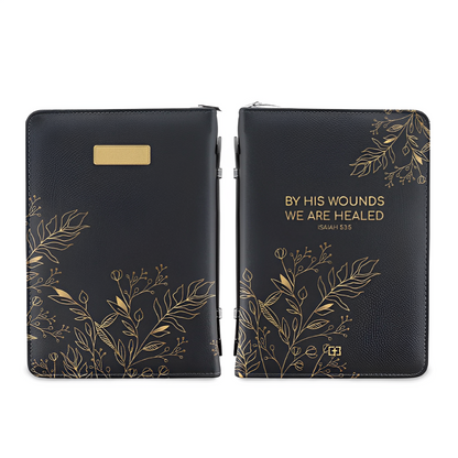Leauni "By His Wounds We Are Healed" Bible Cover Leauni