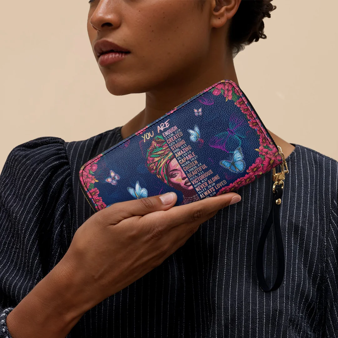 Leauni Portefeuille long en cuir de qualité supérieure pour une Reine noire